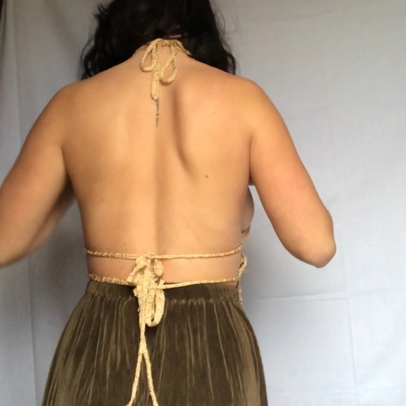 Crochet Knitted & Beaded Halter Top - Picture 7 of 7